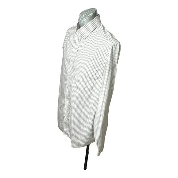 Eddie Bauer Mens Shirt Size LT LS White Brown Check Tall - Picture 4 of 6